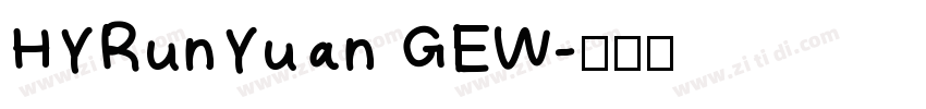 HYRunYuan GEW字体转换